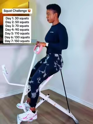 Day 1: 30 squats 🍑 No gym? No problem. This machine is about to have your glutes WORKING 🔥 Rounder glutes + stronger, toned legs right at home. #glutes #glutesworkout #squatmachine #merach #homeworkout