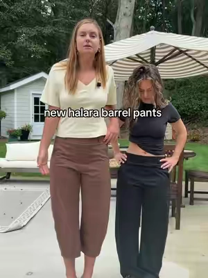 New barrel pants from @Halara_official fit all lengths ✨🤠 #halara #barrelpants #tiktokshopstockup #tiktokshopcreatorpicks #tallgirlapproved 