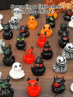 Spooky Glow-In-The-Dark Resin Miniature Duckies #ducks #ducksoftiktok #Halloween #spookyseason #spooky