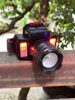 Linterna frontal LED, linterna frontal impermeable rechargeable por USB para exploracion, camping al aire libre. Muy bonita recomendada #led #flashlight #lights #headlamp #tools