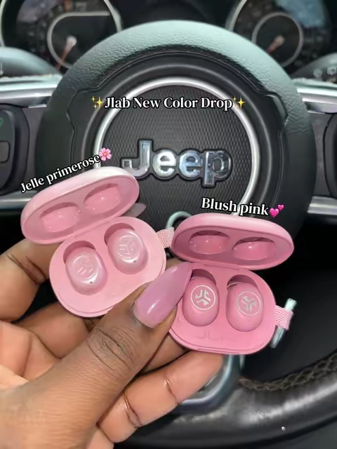 Blush pink & primerose 💕 #jlab #jlabheadphones #tiktokshop @JLab 