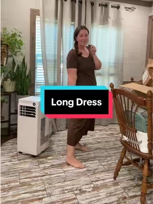 Flowy stretchy dress 👗 #dress #longdress #tiktokshopstockup #securepayeveryday #authentik  @Sleek Sleep 