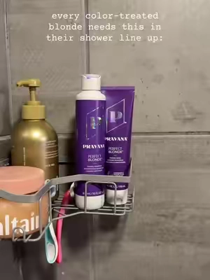 #pravana #perfectblonde #purpleconditioner #hairmask #blondehair 