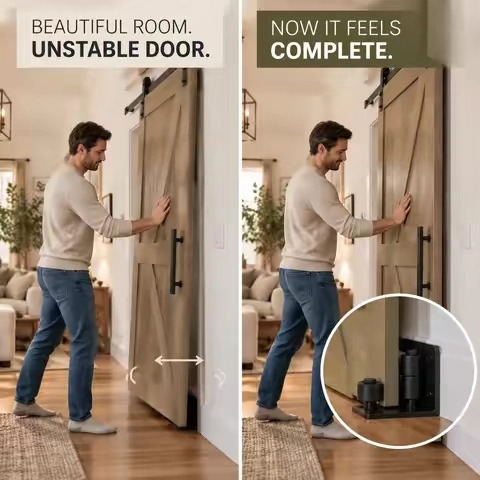 Sometimes a room feels “almost finished”… but one small detail keeps bothering you. 🏡
This tiny hidden upgrade doesn’t change the look of your barn door.
It just makes every open and close feel smoother. #toolupgrade #homeupgrade #modernfarmhouse #barndoorideas #diyhome #houseprojects #homedesign