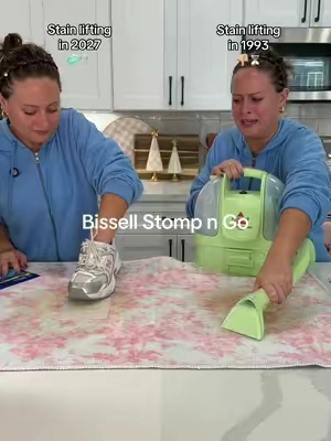Which would you rather use to lift up a stain??? #stainremover #bissell #bissellstompngo #staincleaner #cleaninggadgets 