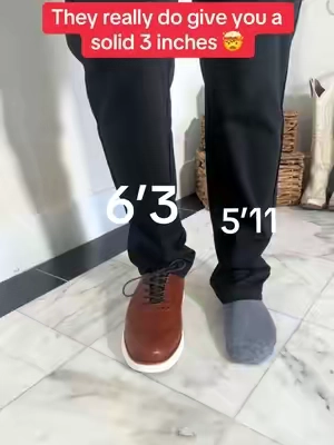 I wasn’t expecting this much of a height difference 🤯 #casualshoes #comfertableshoes #mensshoes #TikTokShopCreatorPicks #brunomarcshoes 
