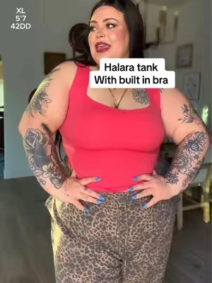 Halara I’m OBSESSED. 😍 @Halara @Halara_official #halara #tanktop #plussizefashion #builtinbra #spotlightfinds 