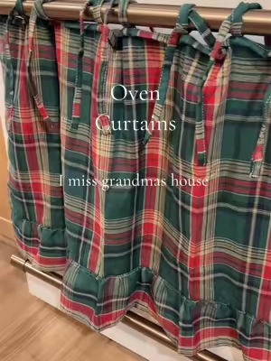 These were supposed to be tied into bows but still looks cute nonetheless #ovencurtains #ovencurtain #rustickitchen #rusticfarmhouse #ovenskirt 