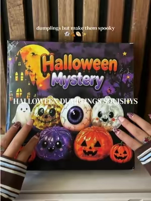 too cute to squish 👻 #halloweensquishy #dumplingsquishy #halloween #squishyasmr #squishycollection 