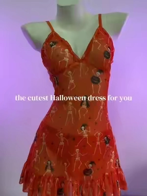 Omg! She is so cute!#sleepwear #nightwear #nightgown #nightdress #halloween 