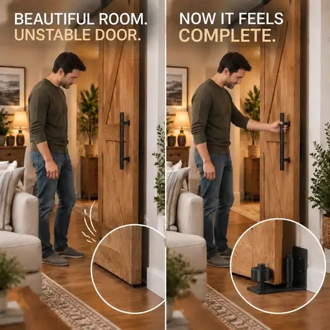 Sometimes a room is almost perfect… but one small detail keeps bothering you. 🏡
 A smoother, more stable barn door can completely change the feeling of a space. #TikTokShopFallDealsForYou #tiktokshopstockup #toolupgrade #barndoor #modernfarmhouse #homedecor #interiordesign #homeupgrade #homeimprovement #diyprojects #renovationideas #housemakeover #homeinspiration #diyhome #homestyle #fixit