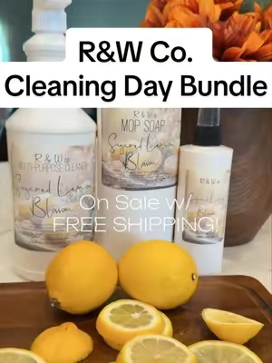For the person who wants company asking “WHAT makes your house smell so good?” 👀 These R&W Co. Cleaning Day Bundles make it easy to carry the same scent through your whole house. 🍋✨ #RWCo #CleaningDay #CleanTok #CleaningHacks #CleanHome