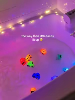 Bath time just got so much more fun! ✨ #bathtime #bathtoys #lightupbathtoys #toddlertoys #bedtimeroutine 