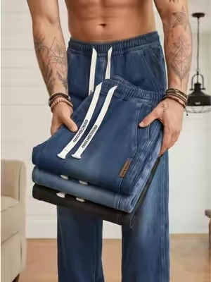 These Elastic Waist Jeans Are Game Changer#pants #manfashion #jeans #jeansoutfit #jeansformen 