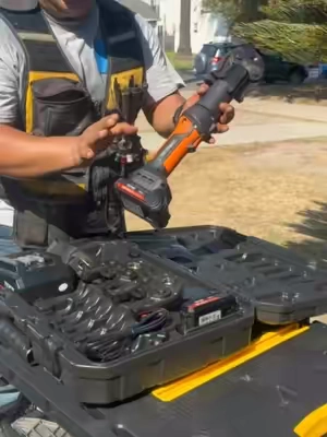 Cordless Pipe Crimping Tool Kit Pro Press Copper Fittings Fast Plumbing Install Power Tool #Plomeria  #construction #Greenish #PlumbingTools #PipeCrimper@VEVOR Home Improvement 