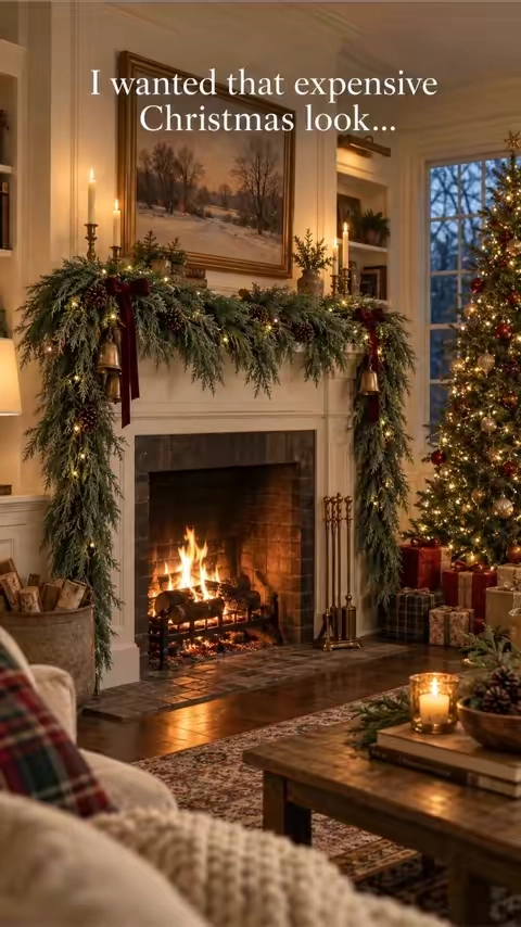 Buying my cedar garland early this year 🎄 #ChristmasDecor #CedarGarland #ChristmasGarland #StaircaseDecor #HolidayDecor   