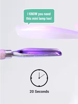 I KNOW you need this mini lamp too! 👀 Your little nail bestie is here! 🎀 Find it in our shop 🛍️✨ #melodysusie #nails #nailart #nailtools #nailtok 
