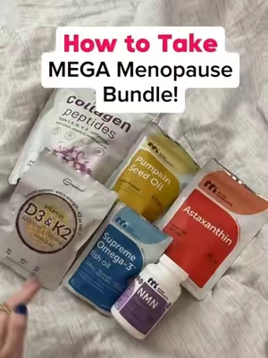 Let's talk about the best way to take the Mega Menopause Bundle from Micro Ingredients. This bundle includes full-size products with everything a woman going through menopause might need.  #menopause #womenover40 #womenshealth #holistichealing #menopausesupport 