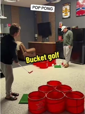 We get a little out of hand! #golfgame #poppong #bucketgolf 