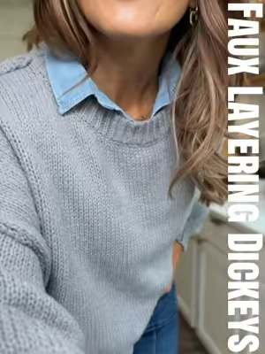 #dickeys #layeringoutfits #fauxcollar #layeredstyle #fallstyleinspo 