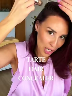 Covers grays not to mention the scalp fuller looking hair line and the Amazonian clay has it staying until I wash it! Affiliate may earn commission. #rootcoverup #baldspots #thinninghair #tartehairconcealer