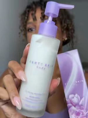 NEW Fenty Butta Drop Body Milk Scent!! @Fenty Beauty @Fenty Skin  ‘lil miss wonderful’ features notes of:  🍎juicy candied apple 🪷soft peony 💜fresh and airy purple freesia  for a juicy, soft, and floral scent. be one of the first to get your hands on this new scent in the iconic Butta Drop Body Milk formula!  #fentybeauty #fentysuperbrandday #fentybodymilk #buttadrop #bodylotion 