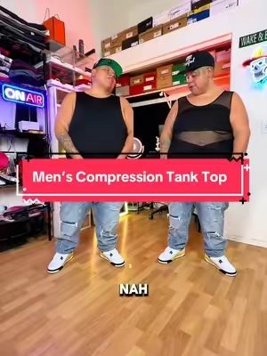 Super soft compression tank top that really does the job 👌 #menscompressionshirt #compreasiontanktop #tanktop #mensshapewear #compressionshirt 