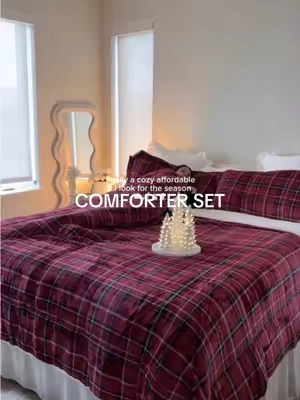 cozy level 1000000000 ☁️🤌 the perfect red too 🥹 #comforterset #comfortersets #beddingset #bedroominspo #bedding 