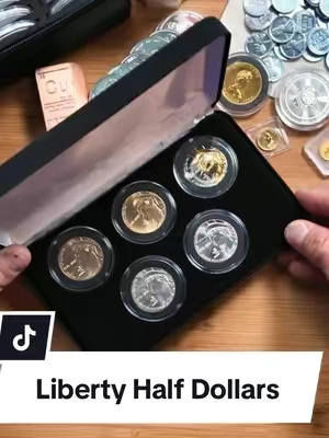 The 2026 Enduring Liberty Half Dollar 5-piece set 🇺🇸 Comes in a RWB collector box and makes a great addition to any coin collection! #EnduringLiberty #HalfDollar #CoinCollecting #2026Coins #AmericanHistory 