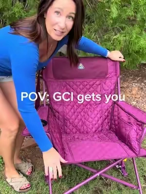 Okayyy this is basically my fall chair now 😂🍂 The GCI Insulated Kickback Rocker is SO cozy. #GCIBreezyRocker #GCIRocker #OutdoorChair #FallFinds #ad 
