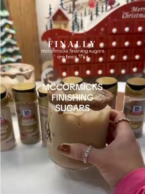 such a yummy little holiday finishing touch ✨🎄 McCormick Finishing Sugars are perfect for dressing up coffee, hot cocoa, holiday drinks, cookies, desserts and more. such an easy way to make everything feel a little more festive & delicious! 🤎  #McCormickFinishingSugars #HolidayDrinks #ChristmasCoffee #HolidayBaking #ChristmasHosting @McCormick Spices 