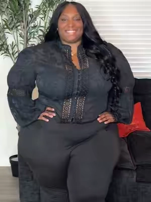 Plus Size Black Blouse #plussize #fashion #blouse #tiktokshop #foryou 