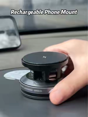 A phone mount and charger in one.
  🧲⚡ Easy to grab, stays secure, 
 and never falls off. 
 Every driver's perfect copilot. 🚗
 #SummerWins #DealsForYouDays #phonemount #carphoneholder #carsoftiktok 