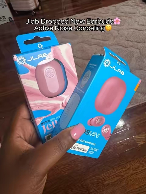 Jlab added new colors, gave us active noise canceling, Apple find my, updated the key ring, and now 18 hrs of charge time!! #jlabheadphones #jlabearbuds #jlab #noisecancellingheadphones #tiktokshopnewarrivals 