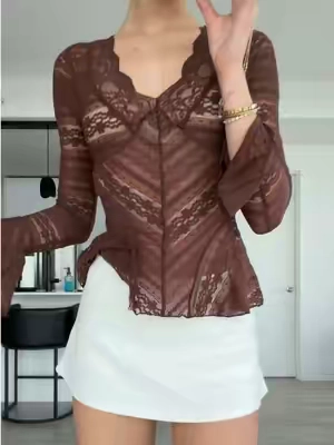 Loving this top! Size Xs! #lacetop #falltop 