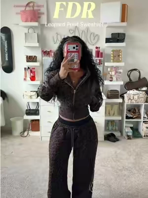 God is good leopard print sweatset🐆🐆 this quality is amazing! #falldealsforyou #outfitinspo #sweatset #twopieceset #fdr 