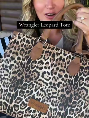 Wrangler’s leopard print totes are always a must have for me. @Rustic Charm Bootic #wrangler #wranglerpurse #totebags #worktote #westernstyle 