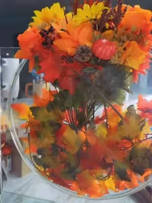 Decorating My Fall Flower Vase! #homedecor #fall #flowers #fyp #viral 