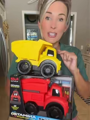 These talking animated trucks are going to be a hit with the little truck lovers! #toddlertoy #playtrucks #christmastoys #toytruck #toys @QVC, Inc 