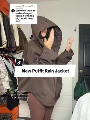 Replying to @🌴VYKEMA🌴 they made a longer version! 🗣️@PUFFIT.US.OFFICIAL #puffit #puffitjacket #puffitrainjacket #raincoat #waterproofjacket 