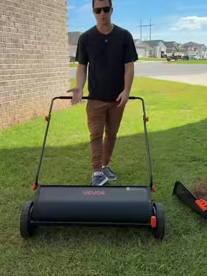 This is incredible #vevorlawnsweeper #lawnsweeper #lawncare #lawnmaintenance 