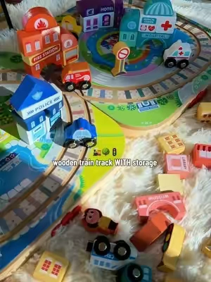 excited for put this little train track under the Christmas tree this year 🤭 #traintoys #woodentoys #toddlergift 