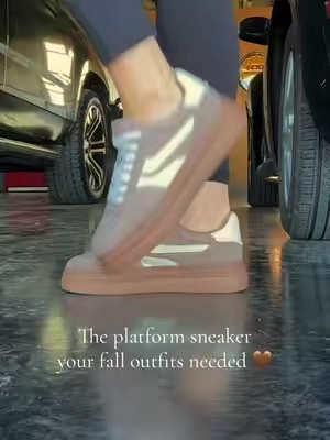Fall sneaker season has officially entered the chat 🍂🤎 This warm brown platform sneaker is SO good with leggings, jeans, oversized sweaters—all the fall things. I love the little bit of extra height without giving up my sneakers. @Project Cloud  #FallSneakers #PlatformSneakers #BrownSneakers #FallShoes #FallOutfitIdeas 