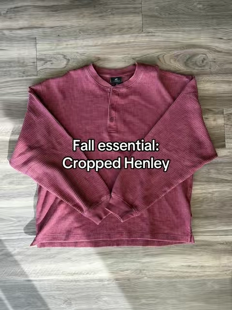 6’1 170 wearing size L🤝 #handm #croppedhenley #henleyshirt 