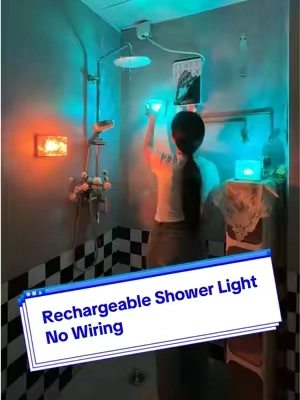Low light showers feel healing because they remove stimulation your nervous system has been carrying all day #shower #ambientlight #bathroomessentials #showerlight #lighting