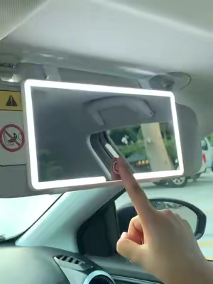 Get your passenger princess hers :) Rechargeable! #CarVanityMirror #LEDMirror #CarAccessories #fyp#tiktokshopstockup