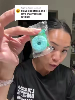 Replying to @Noor  minimize plastic waste by ordering the refills :)! #cocofloss #cocolab #floss #dentalhygiene #tiktokshopfalldealsforyou 