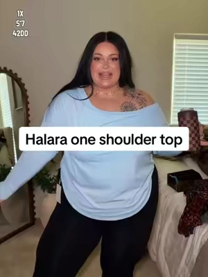 GIRL FINALLY 💃💃 @Halara_official @Halara #halara #plussizefashion #oneshouldertop #spotlightfinds #tiktokshopfalldealsforyou 