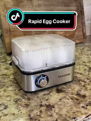 No boiling water, & no guessing when to take them out 🥚. Makes boiled eggs so much easier. #boiledeggs #boiledegg #eggs #eggcooker #eggboiler 