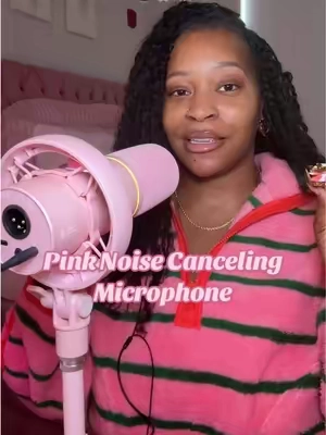It’s Pink, it’s wireless and it’s noise canceling☺️🎙️🎀 #microphone #wirelessmicrophone #noisecancellingmic #podcastmic #streamingmic 